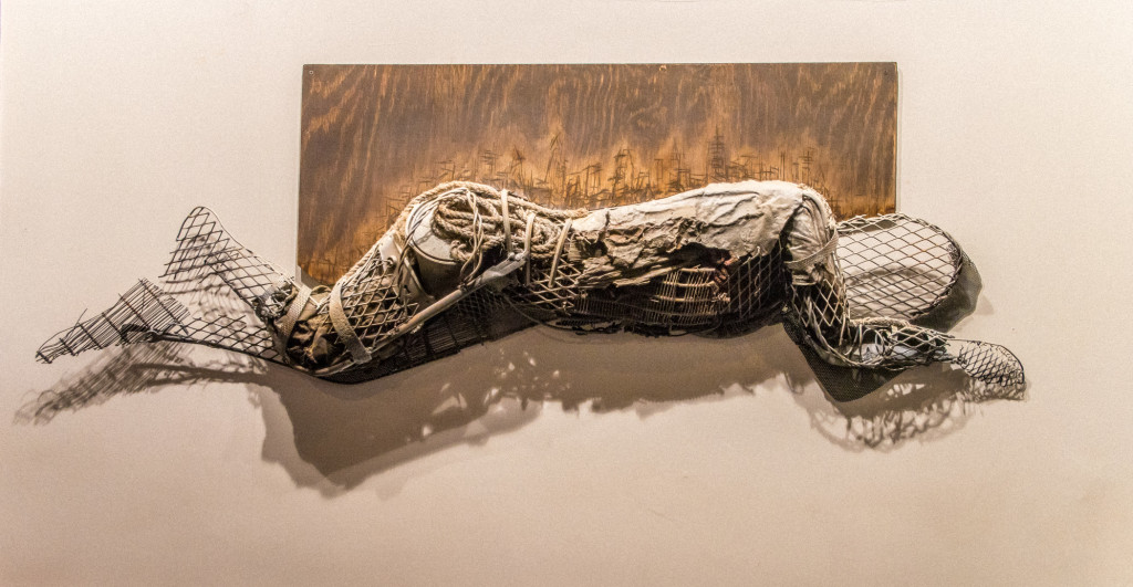 William Massey, Home-Free, 2.5ft x 6ft x .5ft, metal. wood, found objects, 2014